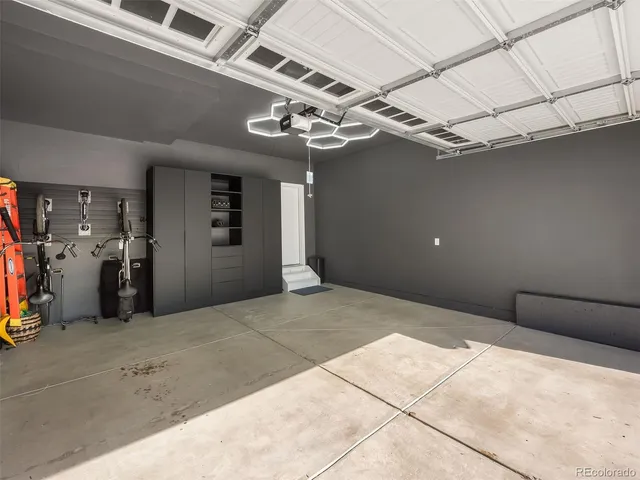 a view of a car garage