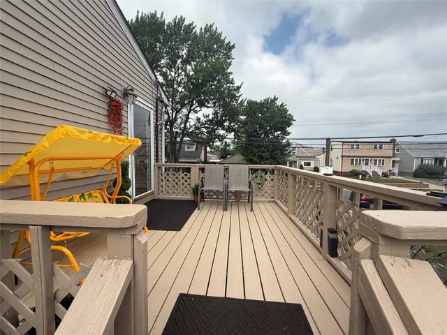 a view of roof deck with patio