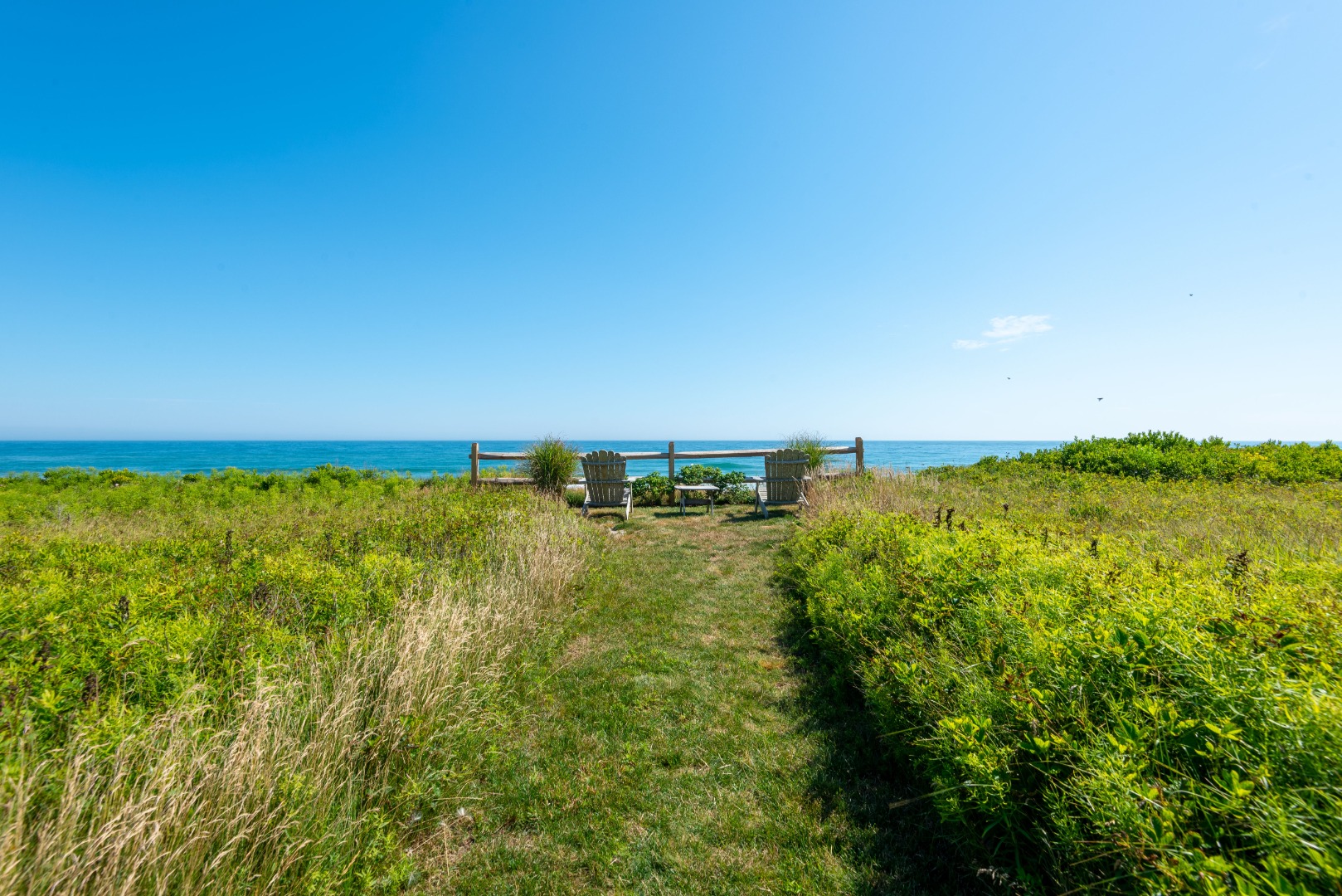 56 R Madequecham Valley Road Nantucket, MA 02554 - Photo 16 of 52 a view of an ocean from a yard