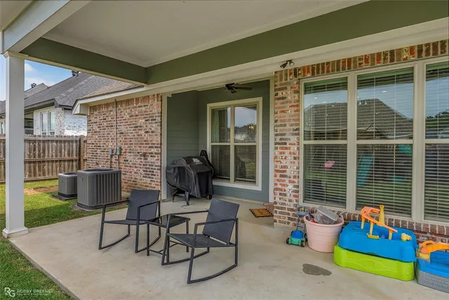 a outdoor living space with furniture