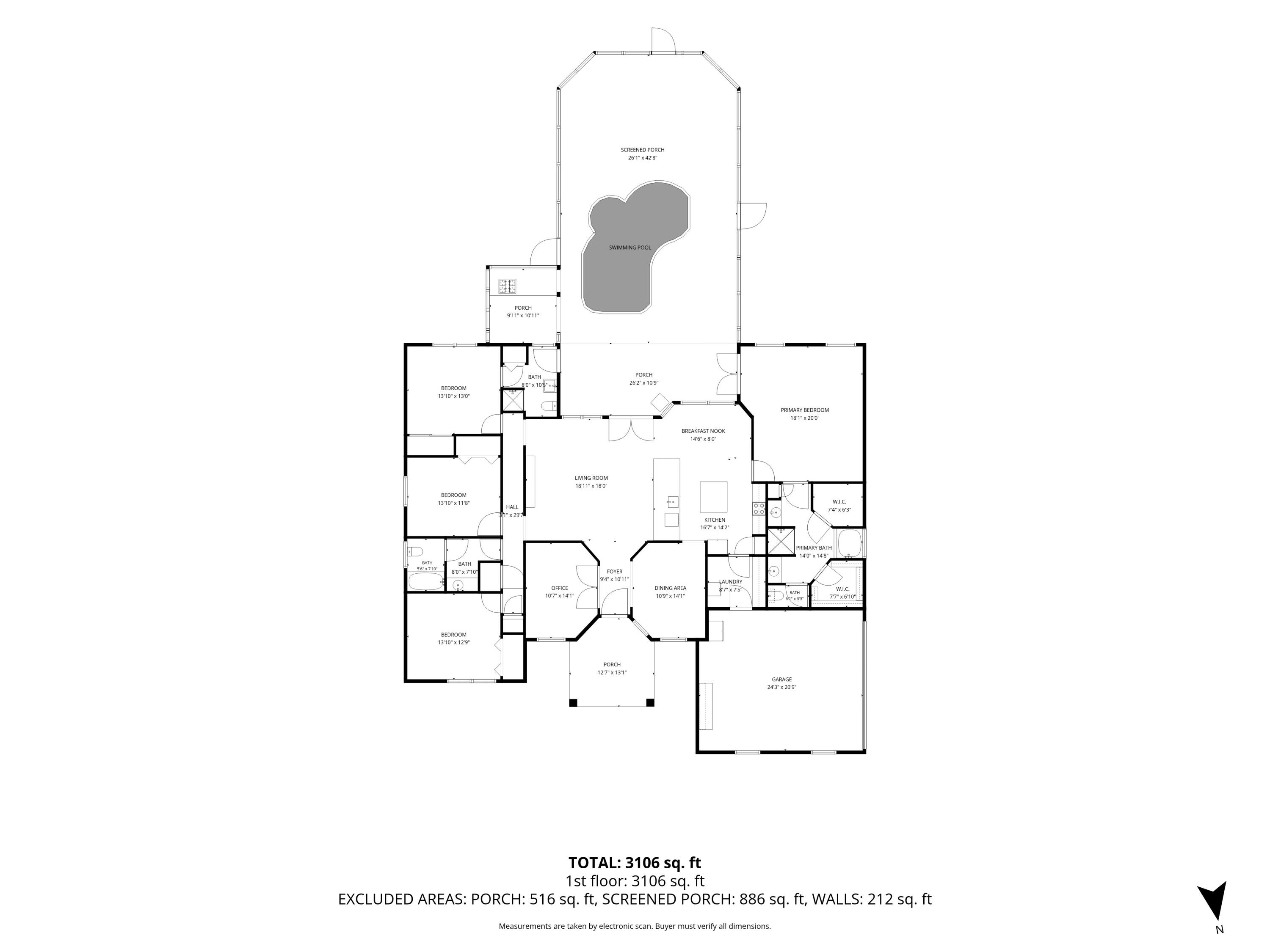 19 Wind Spray Court Santa Rosa Beach, FL 32459 - Photo 68 of 68 AI Generated Floorplan