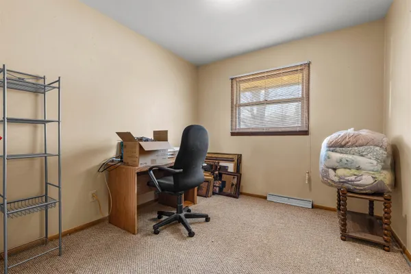 a view of workspace with a window