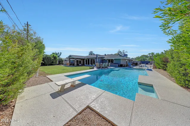 a view of a volley ball court