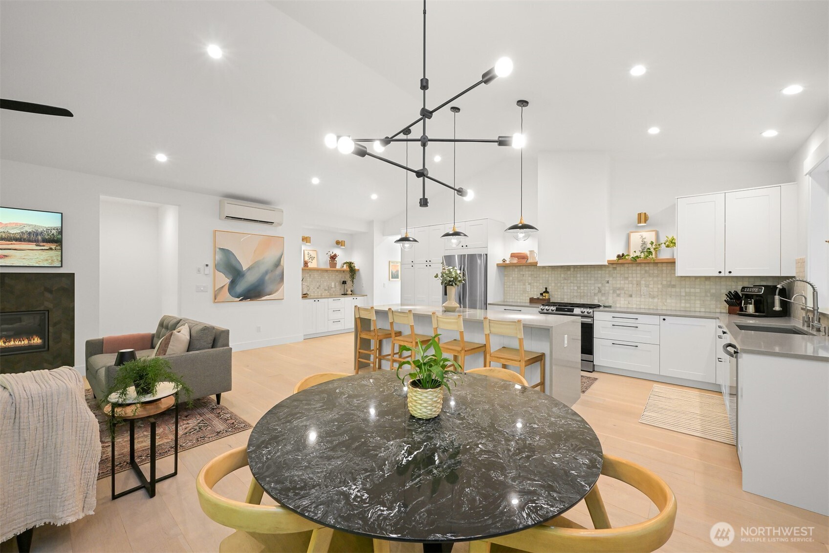 5440 Tanager Road Blaine, WA 98230 - Photo 15 of 40 a living room with stainless steel appliances furniture a dining table and kitchen view