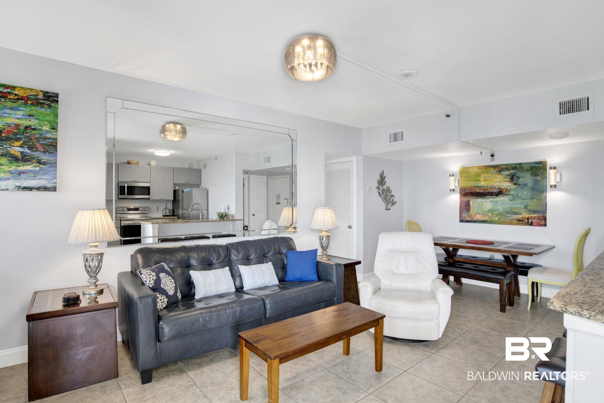 375 Plantation Road, Unit 5514 Gulf Shores, AL 36542 - Photo 12 of 44 Living room featuring light tile patterned floors
