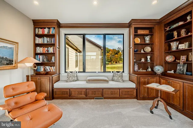 a view of a lake with a houses