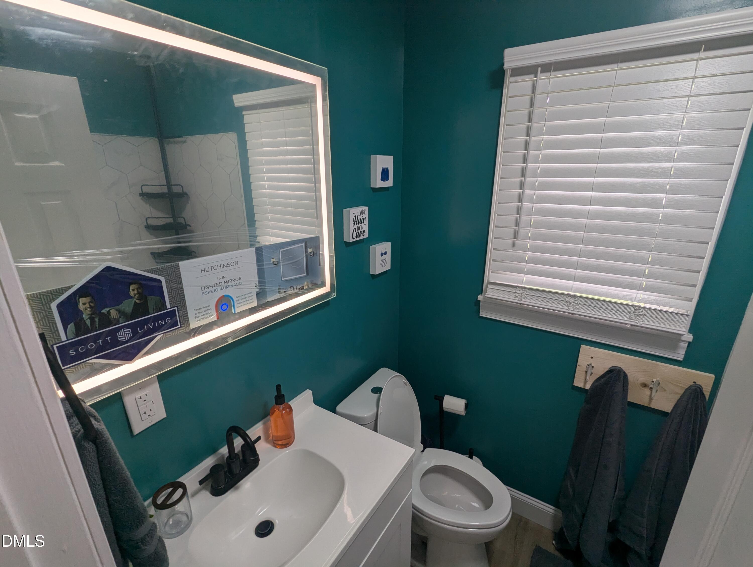 210 Grapevine Drive Roxboro, NC 27574 - Photo 10 of 31 a bathroom with a toilet sink and mirror