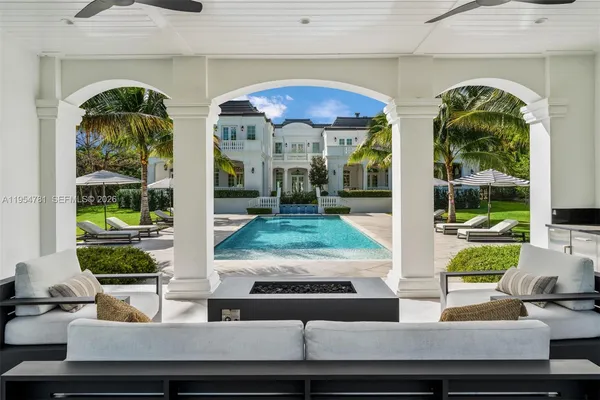 a house view with a garden space