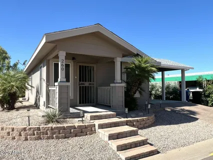 a front view of a house