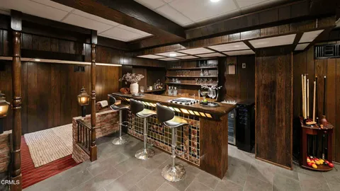 a view of outdoor space with seating