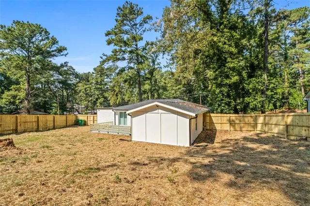 a backyard of a house