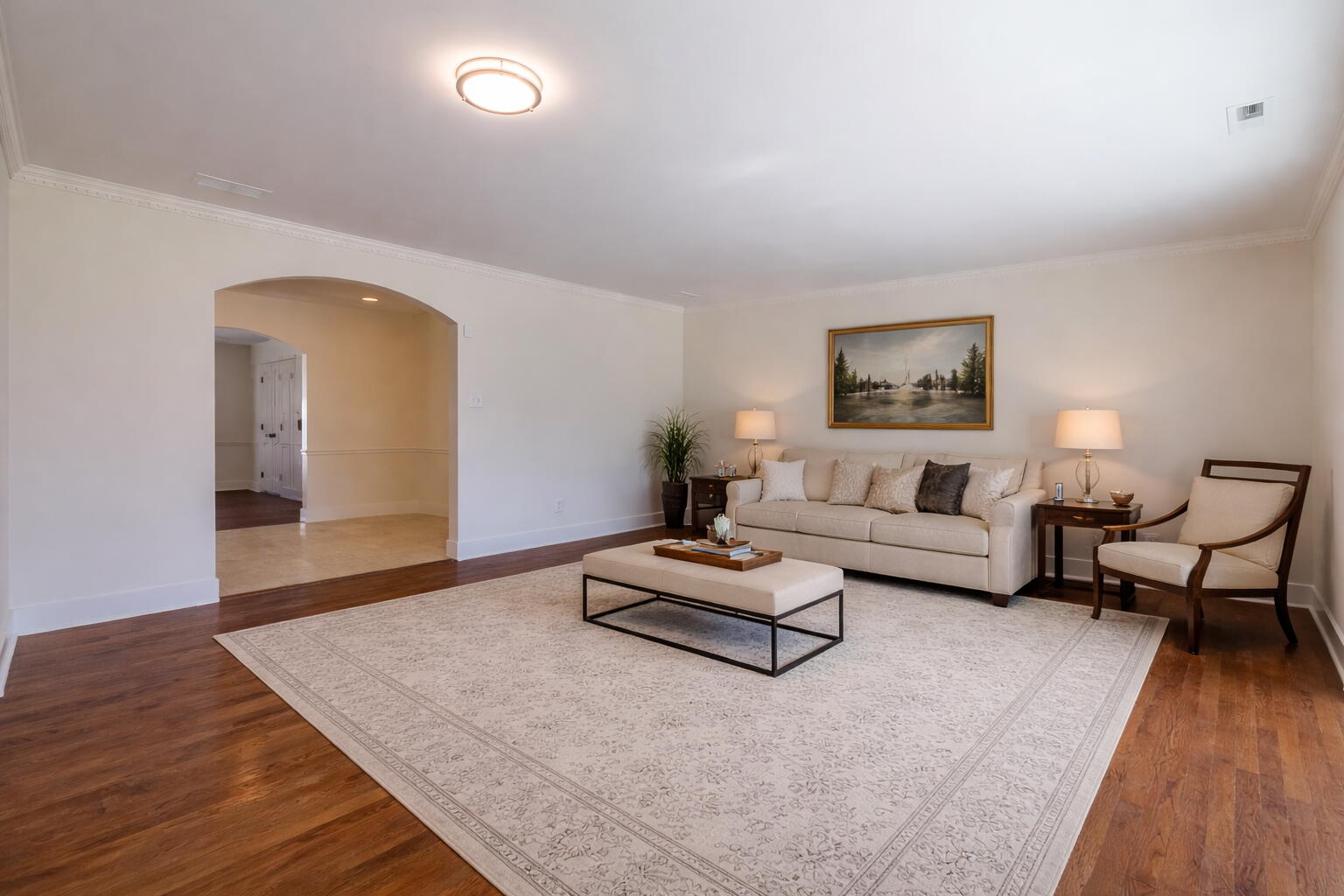 2255 Bordeaux, Unit B1 Highland, IN 46322 - Photo 19 of 49 a living room with furniture and a wooden floor