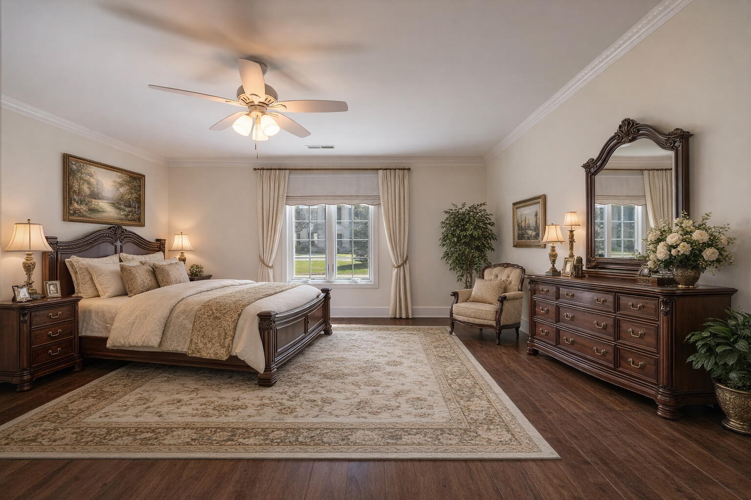 2255 Bordeaux, Unit B1 Highland, IN 46322 - Photo 34 of 49 a spacious bedroom with a large bed and a dresser