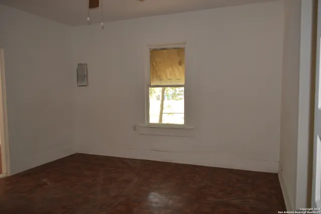 an empty room with a window
