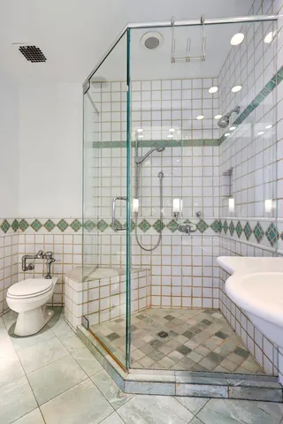 a view of small space with racks on the wall