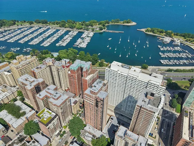 an aerial view of multiple house