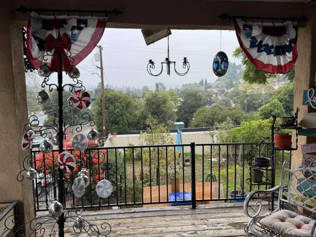 a view of a roof deck