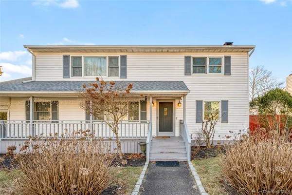 front view of a house with a porch