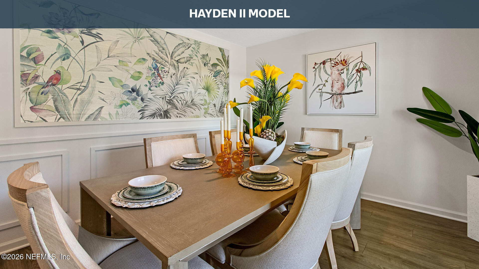 12438 Russian Olive Road Jacksonville, FL 32218 - Photo 9 of 66 a view of a dining room with furniture and wooden floor