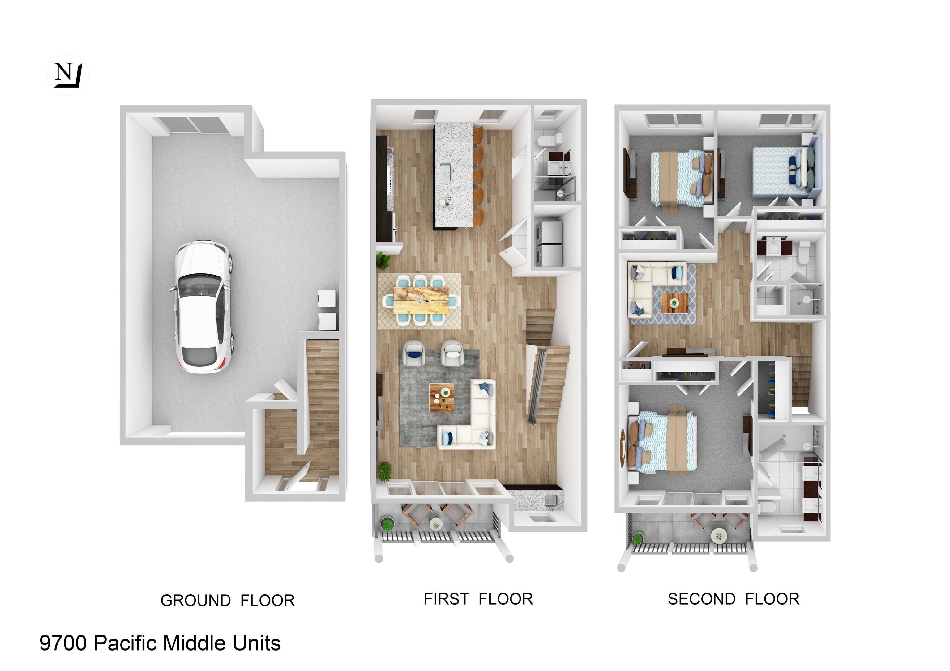 114 East Rochester, Unit 114 Wildwood, NJ 08204 - Photo 3 of 7 a picture of a floor plan