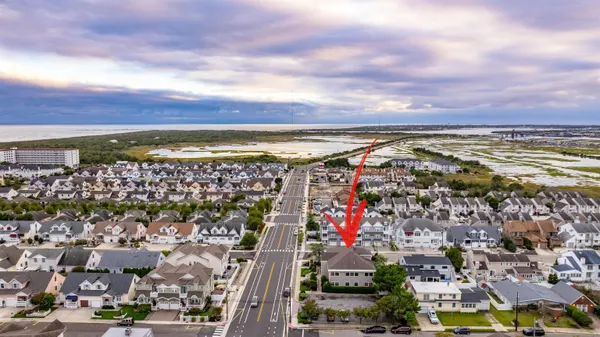 an aerial view of multiple house
