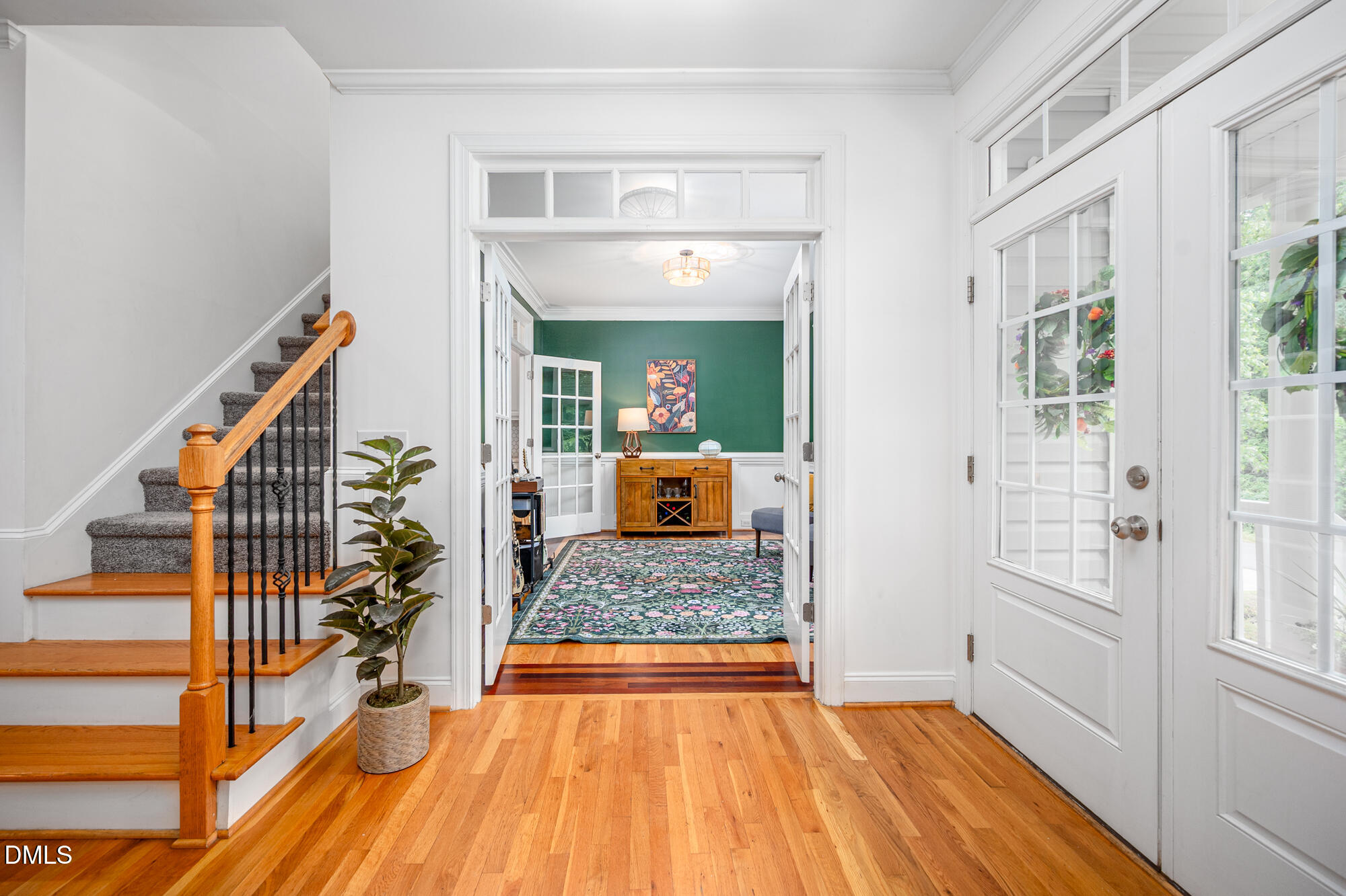 726 Ruth Circle Fuquay-Varina, NC 27526 - Photo 6 of 61 a view of entryway and hall with wooden floor