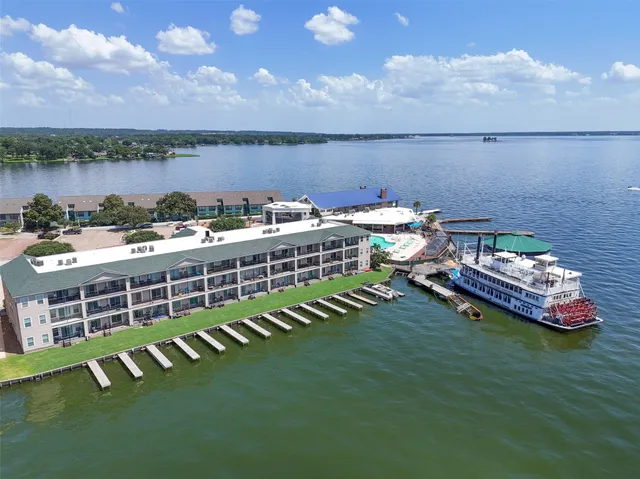 a view of a balcony with lake view