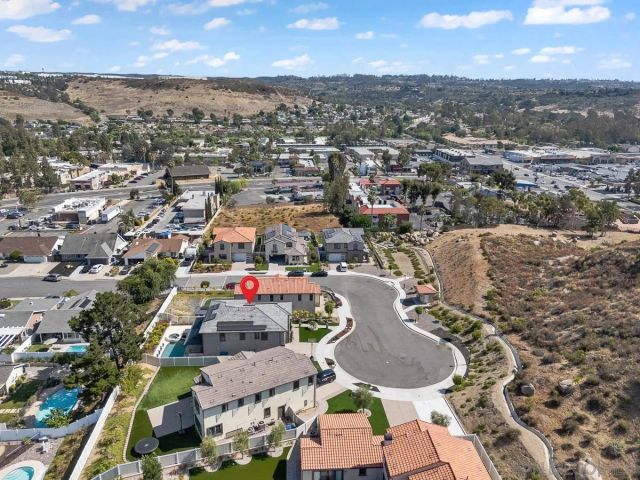 an aerial view of a city