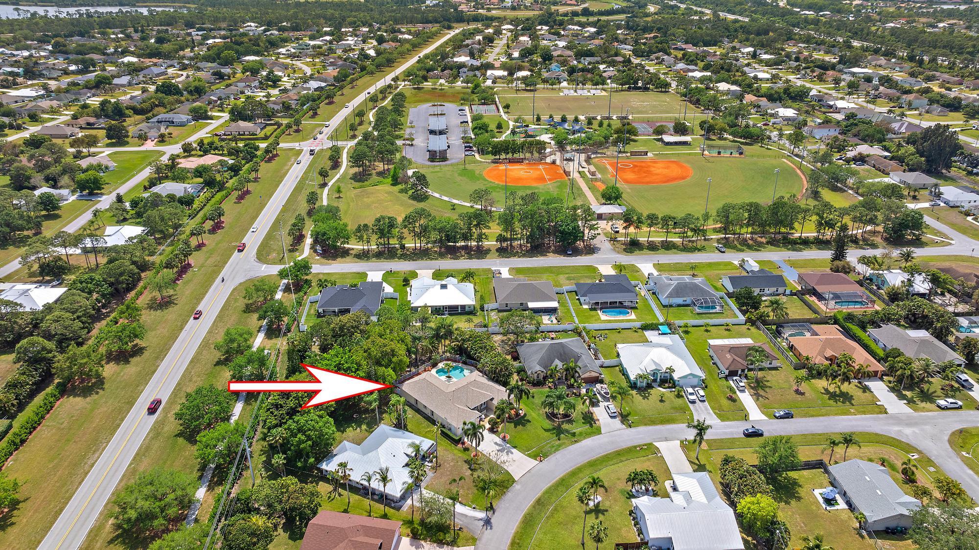 3065 Southeast Wake Road Port St. Lucie, FL 34984 - Photo 30 of 34 Aerial with view of park