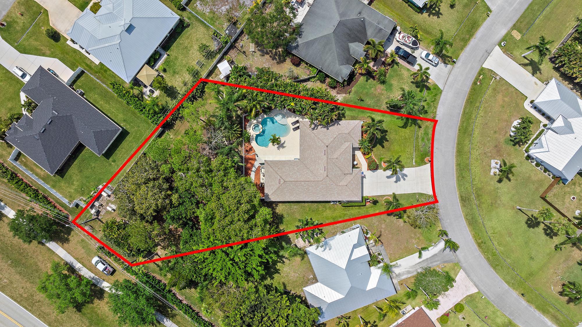 3065 Southeast Wake Road Port St. Lucie, FL 34984 - Photo 3 of 34 Aerial outline lot