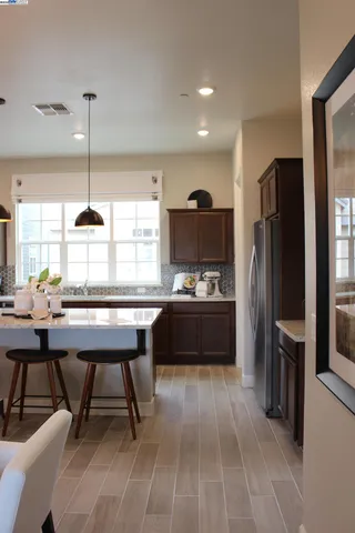 a close view of dining table