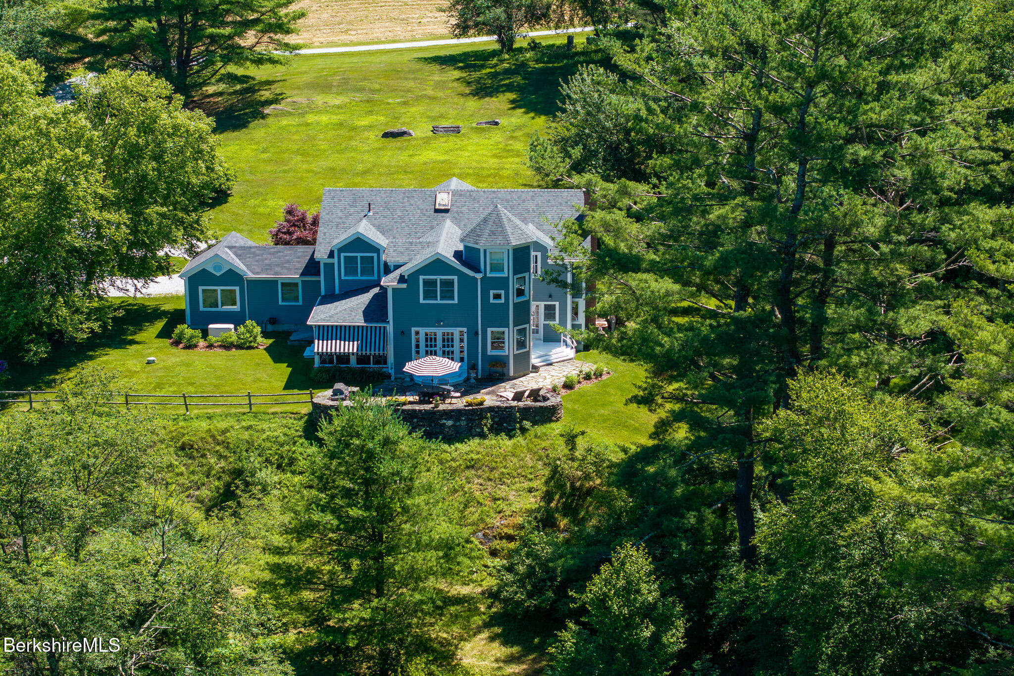 176 West Center Road West Stockbridge, MA 01266 - Photo 2 of 57 an aerial view of a house with a garden