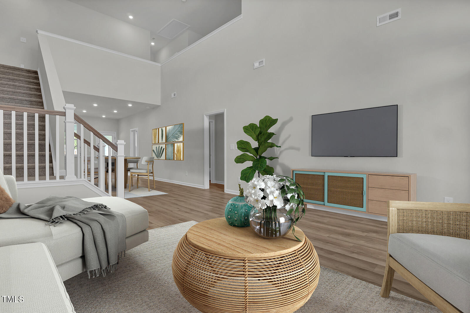 1203 Bell Heather Road, Unit 17 Durham, NC 27703 - Photo 4 of 26 Great Room - Hyacinth - Virtual Staging