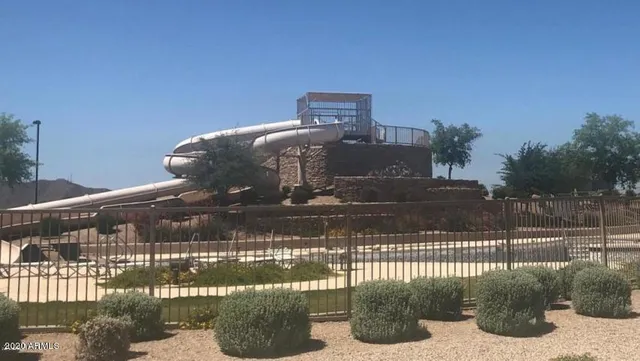 a view of a lake with houses