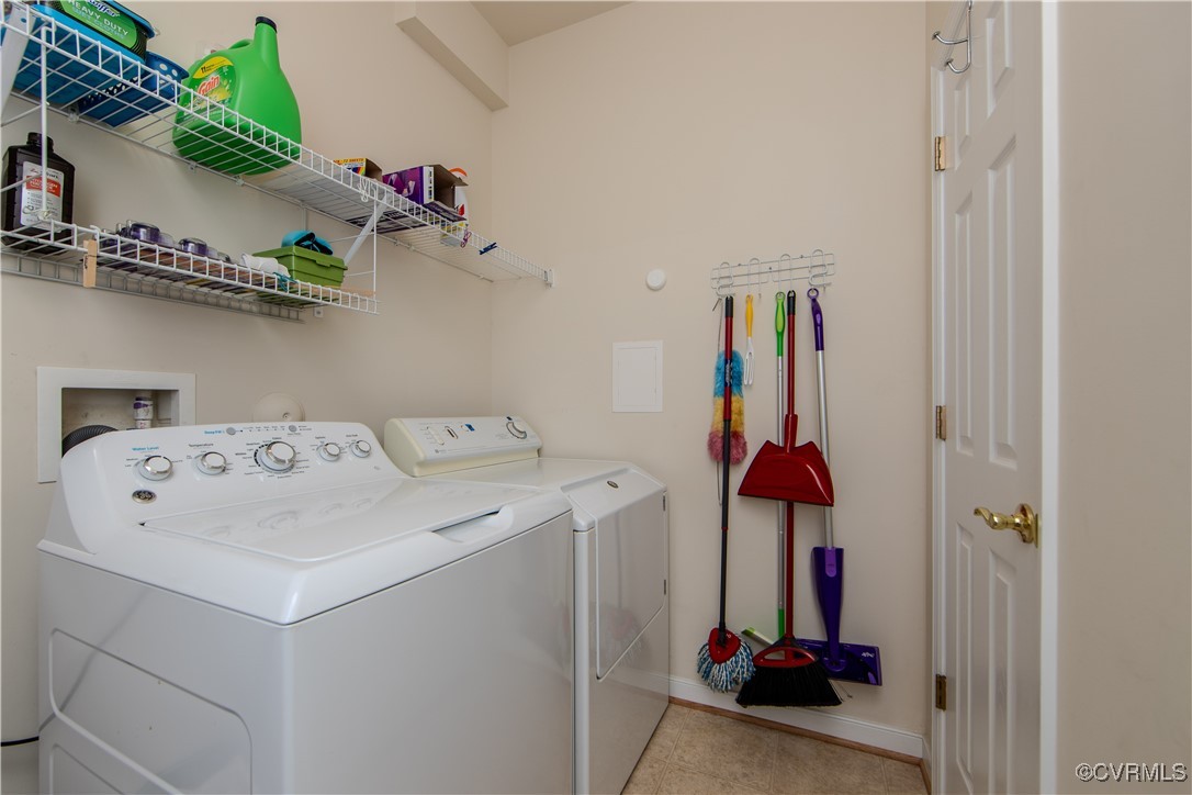 12114 Blossom Point Road Chester, VA 23831 - Photo 13 of 15 Washroom featuring washing machine and clothes dry
