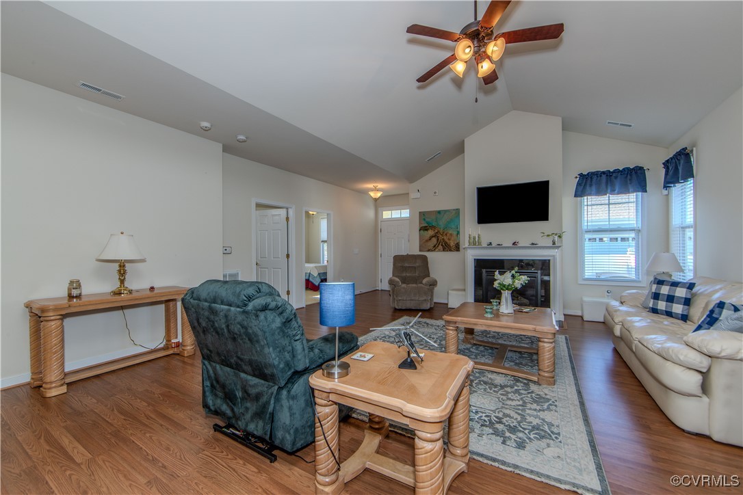 12114 Blossom Point Road Chester, VA 23831 - Photo 4 of 15 Living room with hardwood / wood-style flooring, c
