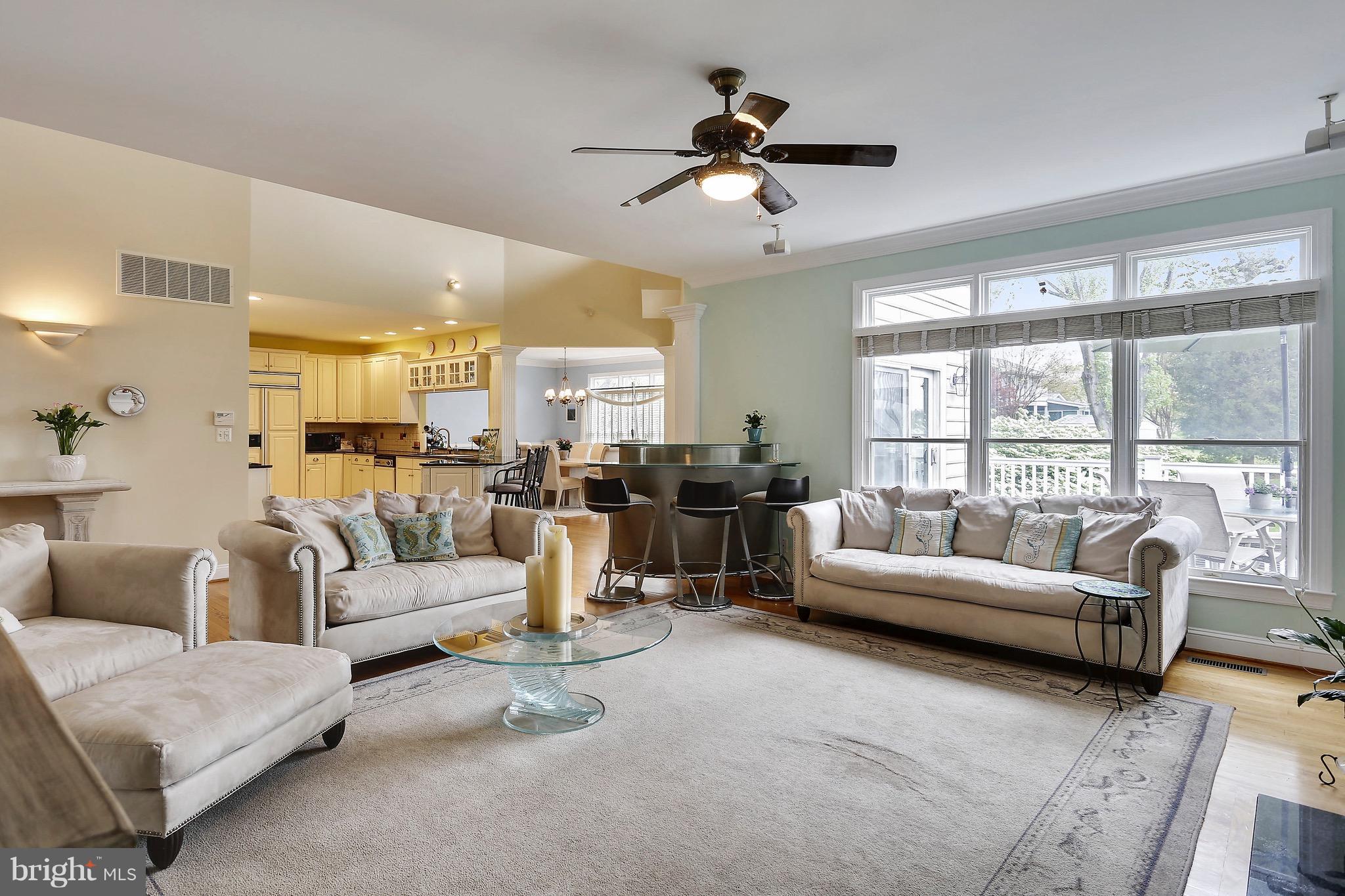 1227 Turkey Point Road Edgewater, MD 21037 - Photo 12 of 30 Living Room w/Gas Fireplace -with Waterviews