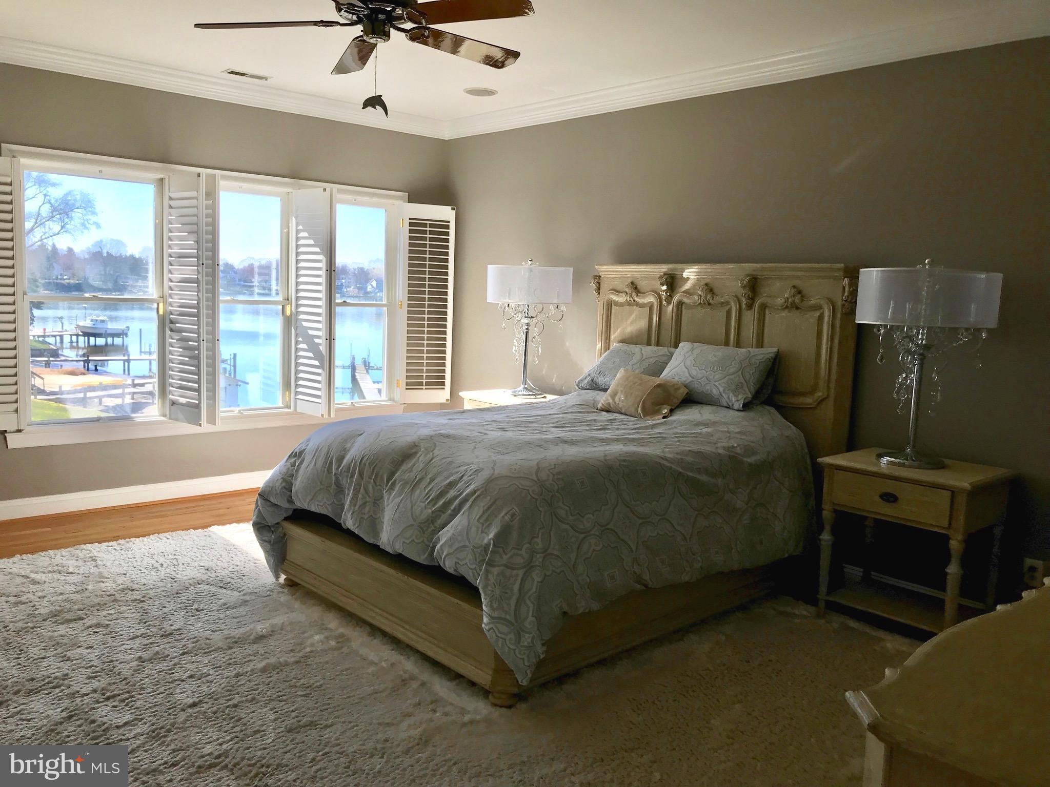 1227 Turkey Point Road Edgewater, MD 21037 - Photo 17 of 30 Master Br - Sweeping views, plantations shutters