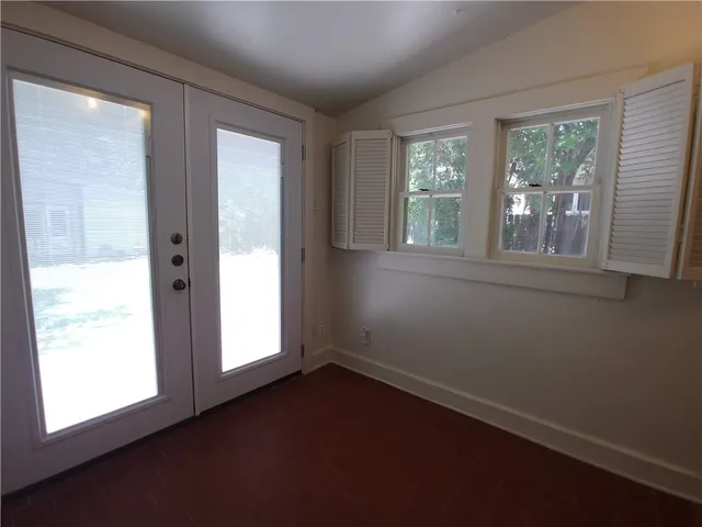 an empty room with a window