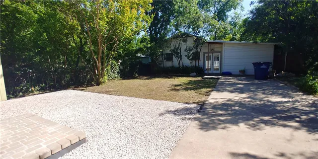 a backyard of a house