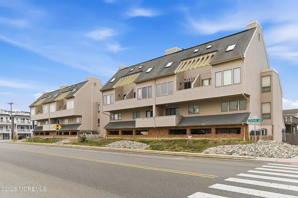 a front view of a building