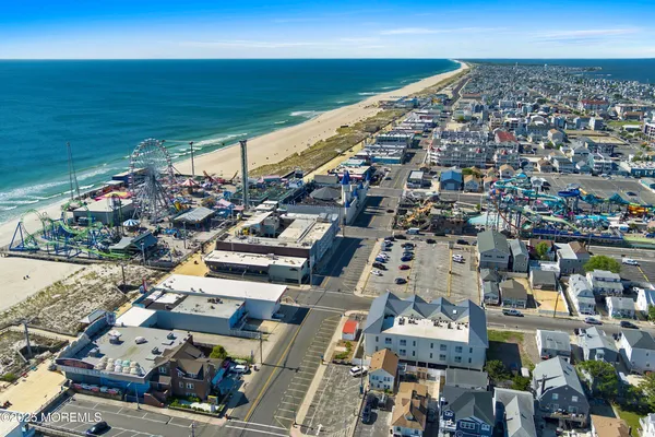 an aerial view of a city
