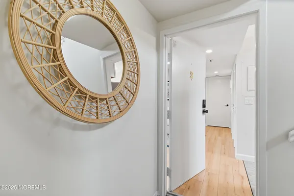 a view of a entryway in a house