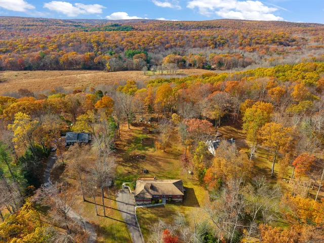 a view of lake and mountain