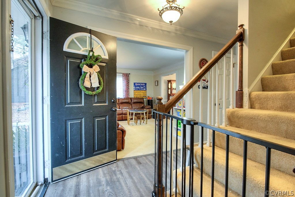 3919 Pebble Creek Road Midlothian, VA 23112 - Photo 5 of 46 a view of entryway and hall with wooden floor