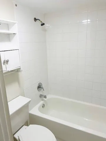 a bathroom with a toilet and a bathtub