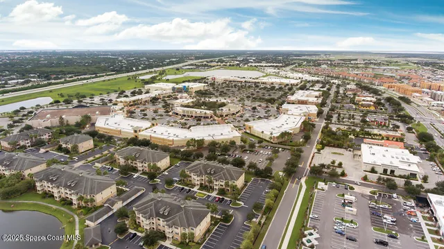 an aerial view of a city