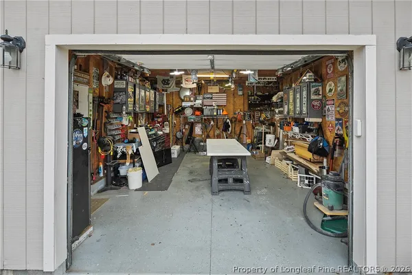 a view of a house with a garage