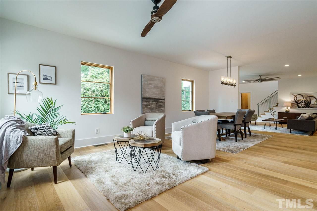 1619 Lorraine Road Raleigh, NC 27607 - Photo 4 of 30 What a stunning and dramatic sight line! Options abound for how this Open-Plan could be used. Efficient LED lighting and CAT 6 Cable throughout the home.