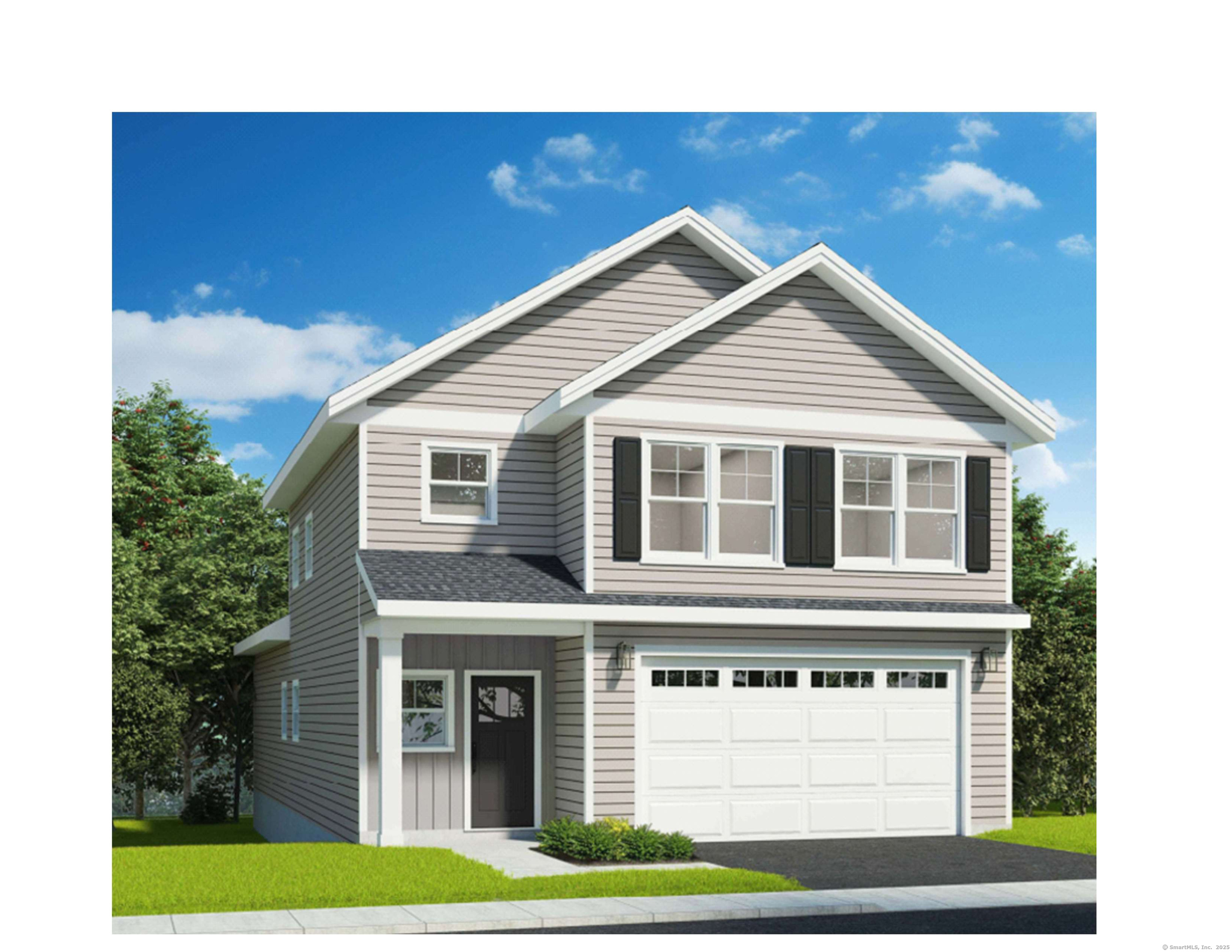 a front view of a house